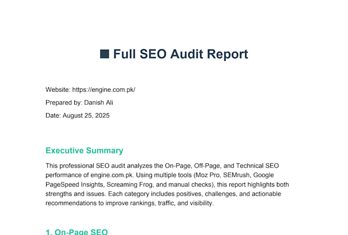 audit and fix technical SEO errors on your website to improve speed and ranking